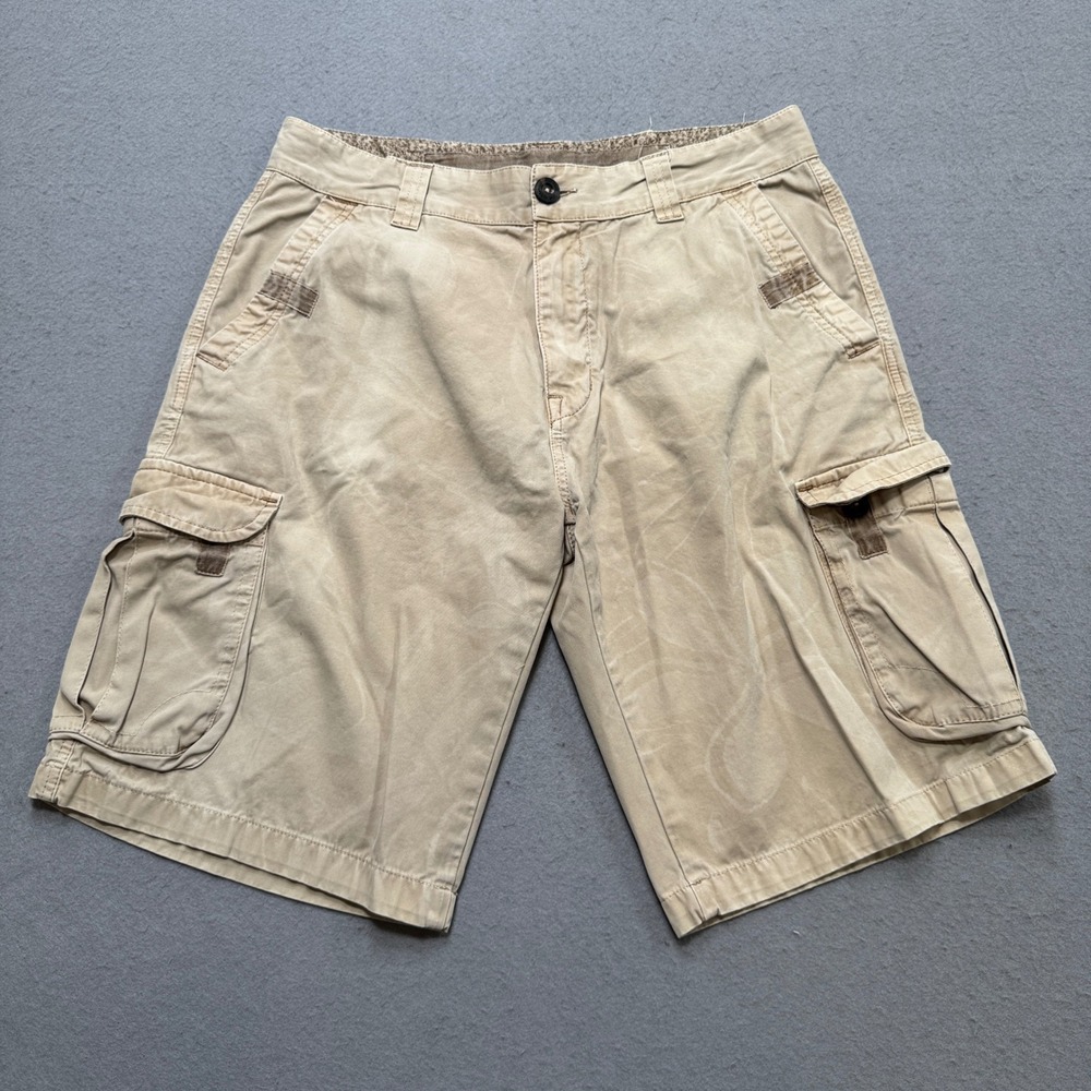 Zara Cargo Shorts Men's 36 Tan Khaki Relaxed Fit Cotton Hunting Safari Outdoor